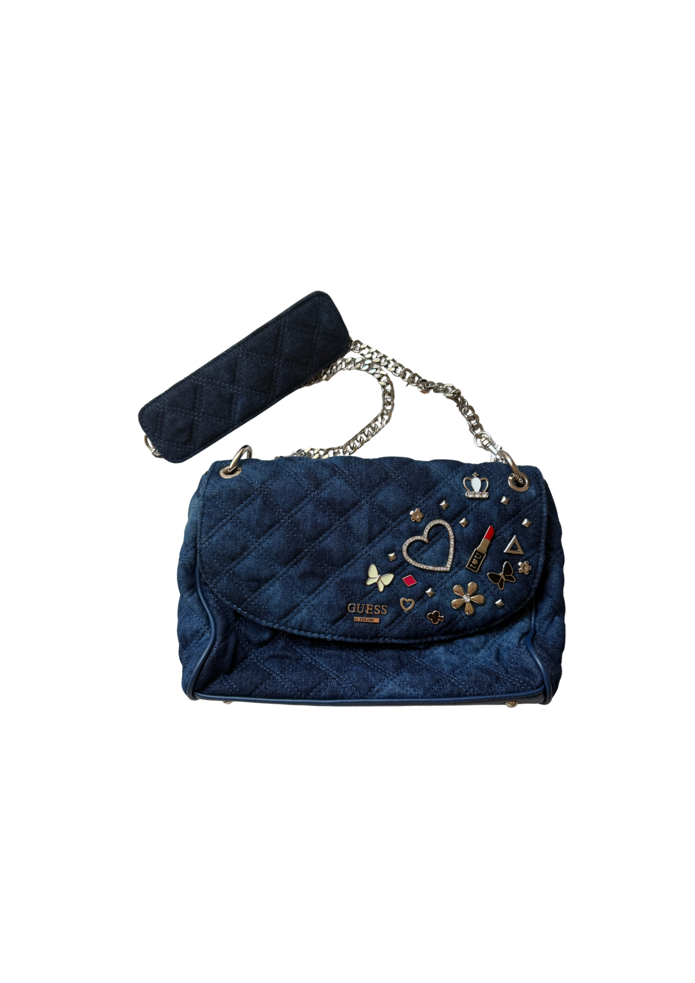 Guess Denim Charm Bag